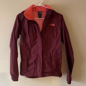 North Face Maroon Windbreaker Jacket
